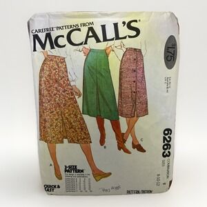 VTG 1978 McCall's Combo Skirt Sewing Pattern 6263 Carefree 3 Size 8-12 Cut